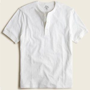 J Crew Medium Garment-dyed slub cotton short-sleeve henley